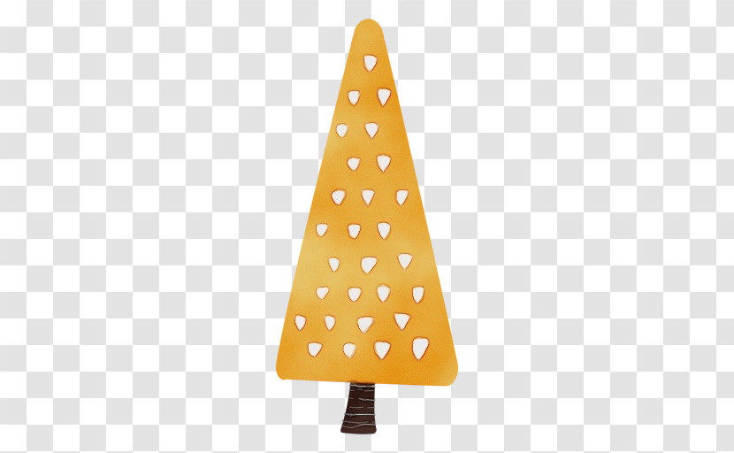 Cone Triangle Yellow Pattern Geometry Transparent PNG