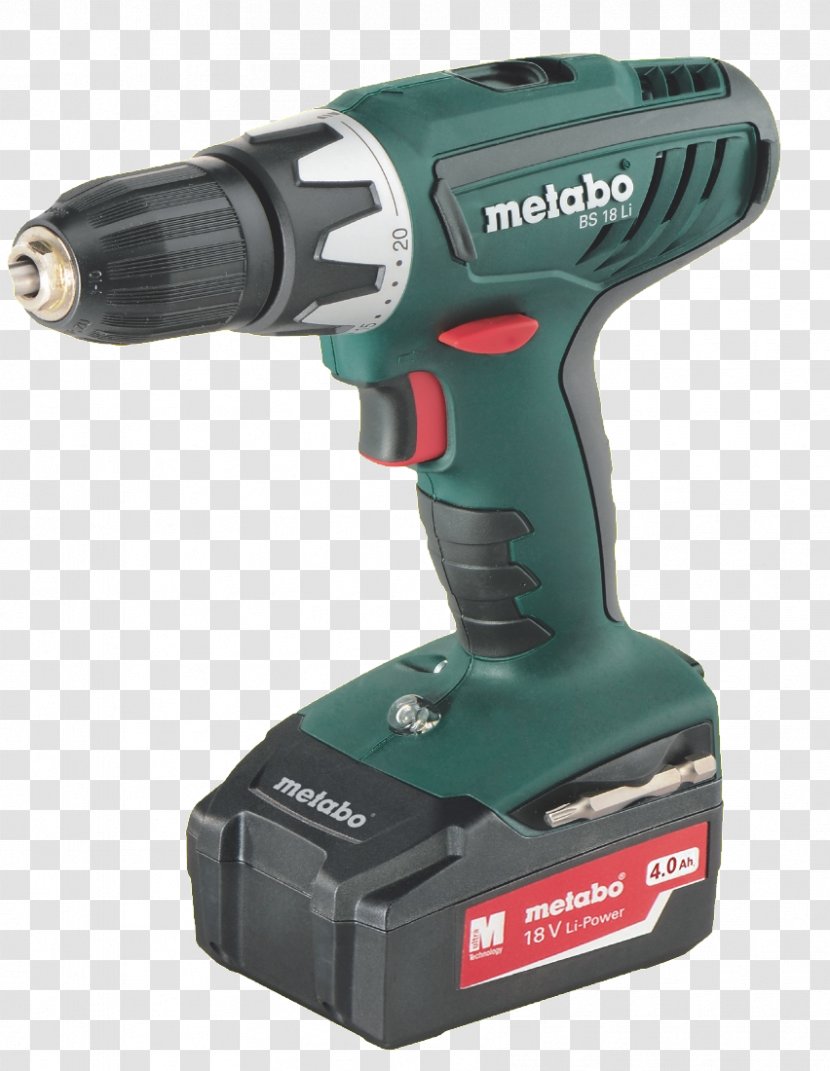 Augers Screw Gun Metabo BS 18 Cordless Drill V 1.3 Ah Li-ion Incl. Spare Battery Lithium-ion - Impact Driver - Blic Transparent PNG