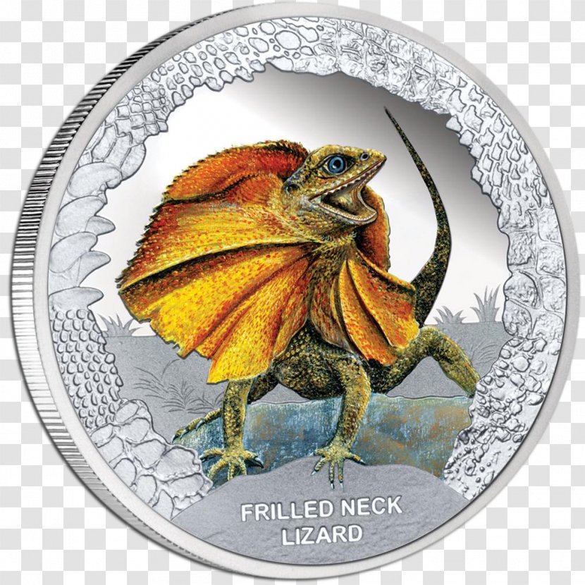 Reptile Frilled-neck Lizard Australia Coin - Silver - Australian Dollar Transparent PNG