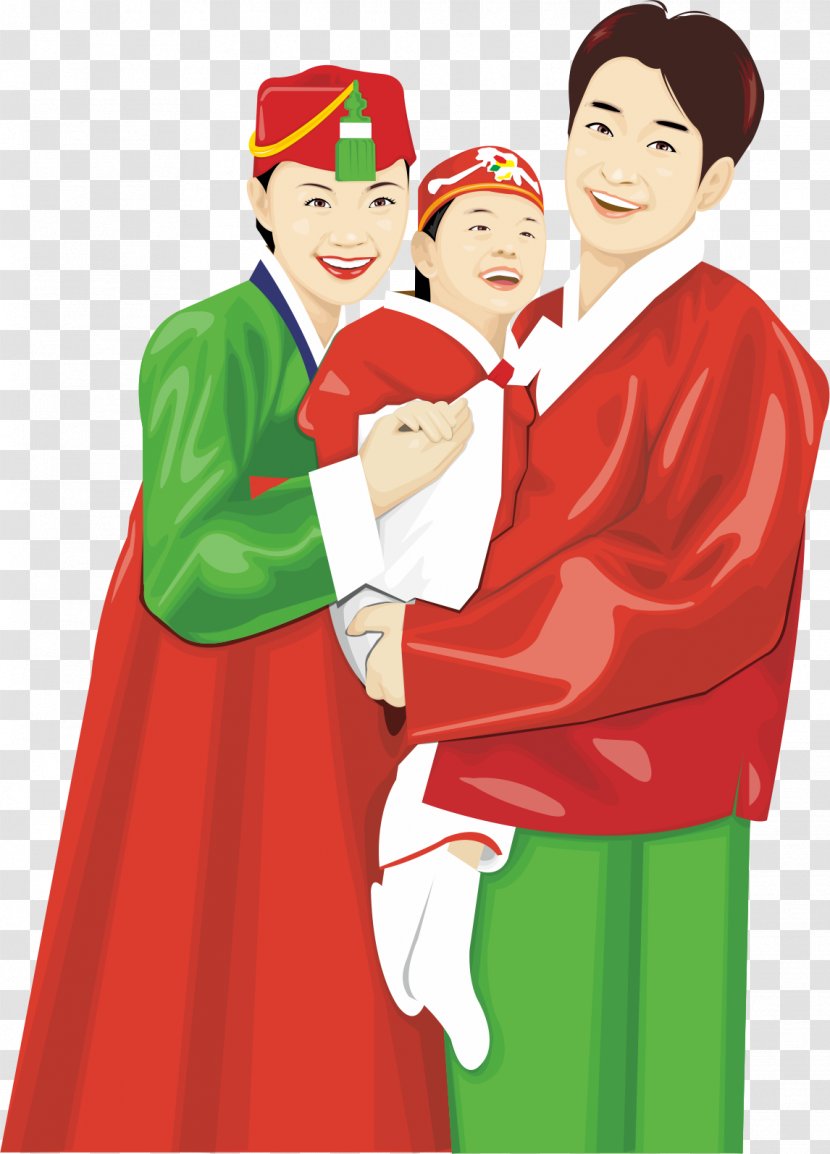 So Ji-sub Cartoon Illustration - Christmas - Happy Family Transparent PNG