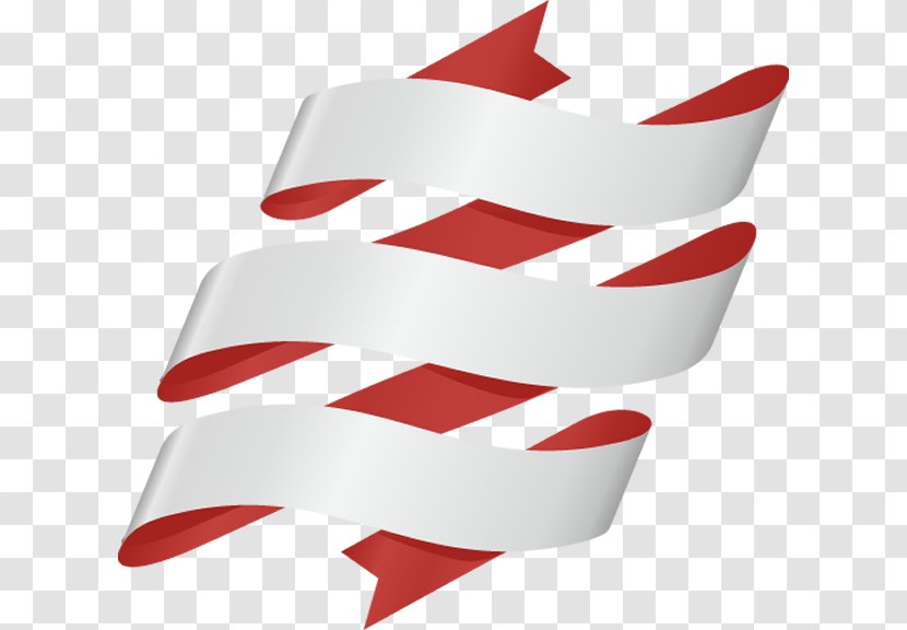 White Red Carmine Flag Ribbon - Logo Fashion Accessory Transparent PNG