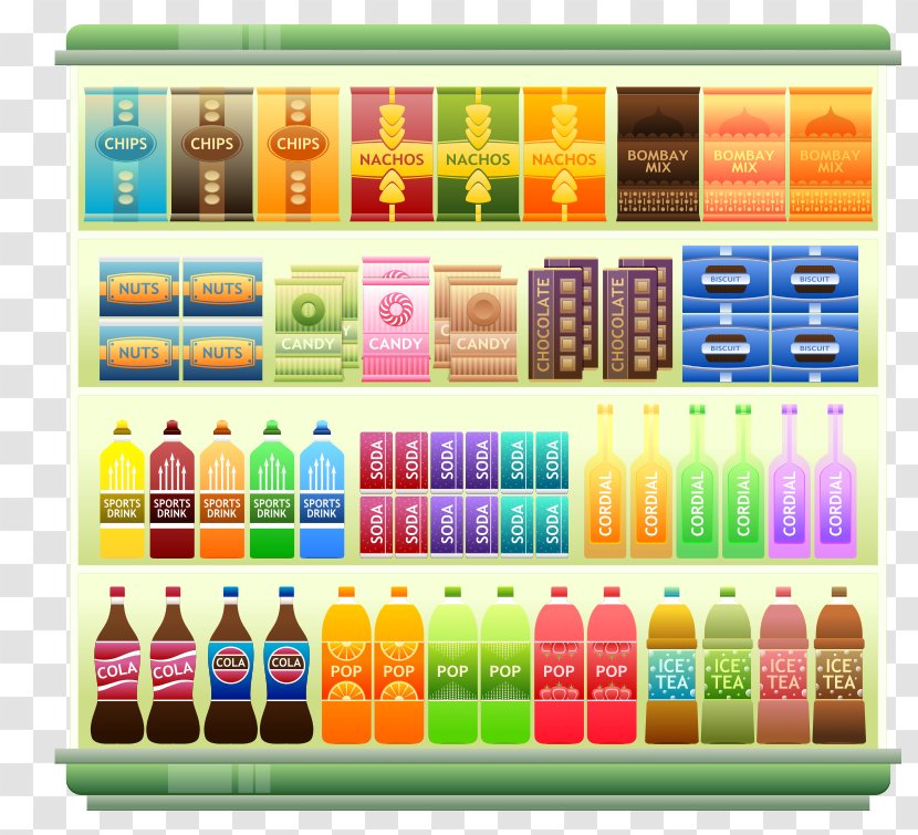 Supermarket Shelf Grocery Store Clip Art - Free Cliparts Transparent PNG