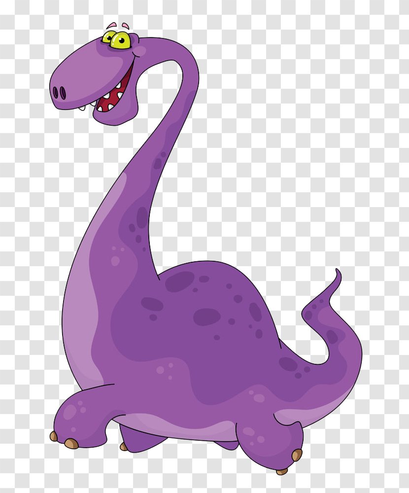 Battle Of Giants: Dinosaurs Diplodocus Illustration - Purple - Cartoon Dinosaur Transparent PNG
