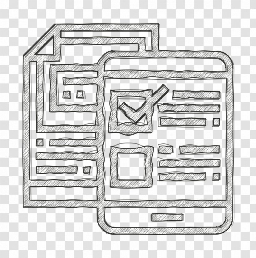 Accounting Icon Business Checklist - Line Art - Diagram Maze Transparent PNG