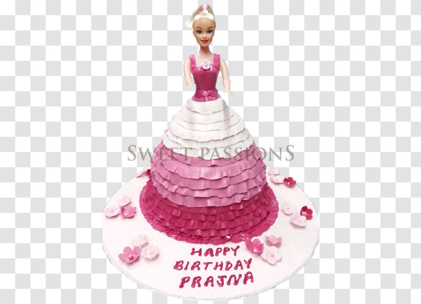 Torte Birthday Cake Barbie Princess Decorating - Wedding Ceremony Supply - Top View Transparent PNG