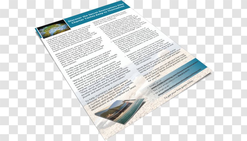 Brochure - Text - Yacht Charter Transparent PNG