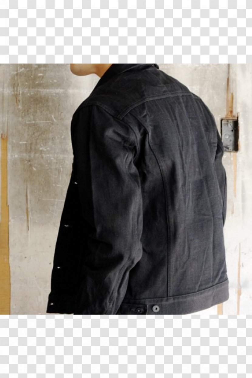 Leather Jacket Denim Indigo Black Transparent PNG