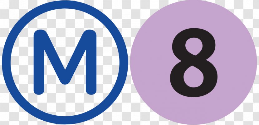 Paris Métro Line 8 Logo 1 RATP Group - Symbol - Bus Transparent PNG