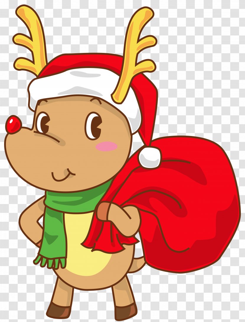 Rudolph Santa Claus Reindeer Christmas Clip Art - Food - Cliparts Transparent PNG