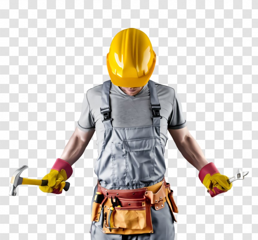 Yellow Action Figure Personal Protective Equipment Toy Workwear - Headgear Costume Transparent PNG