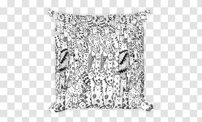 Throw Pillows Cushion T-shirt - Monochrome Photography - Pillow Transparent PNG