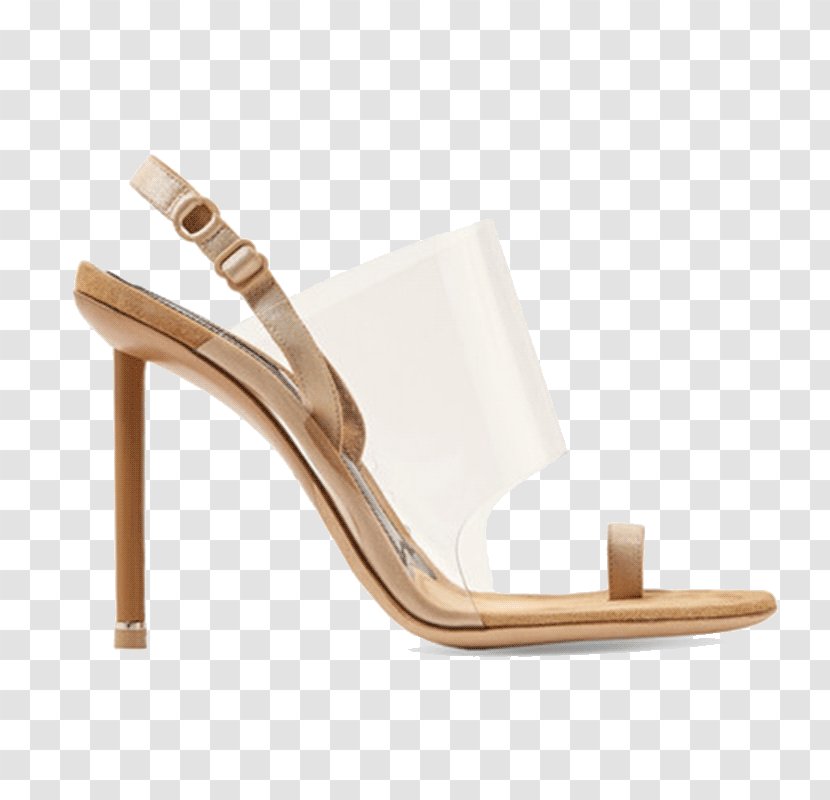 Sandal Slingback Shoe Strap Leather - Beige - Porter Pictures Transparent PNG