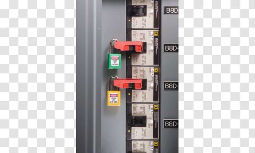 Master Lock Circuit Breaker Lockout-tagout Wiring Diagram - Electrical Switches - Devices Transparent PNG