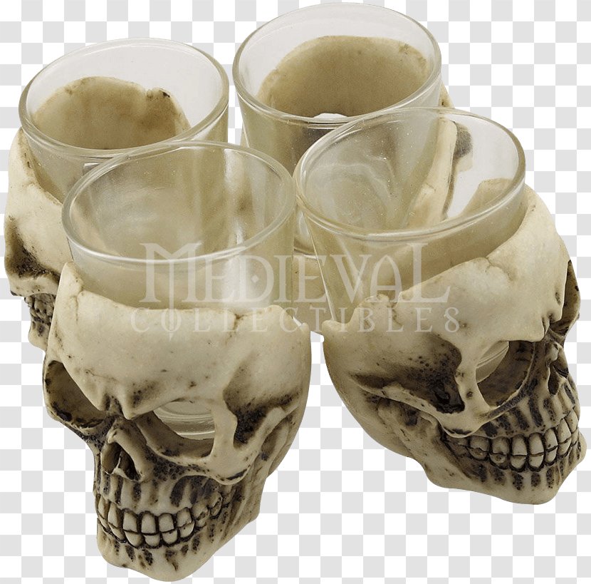 Skull Shot Glasses Beige Sinister Transparent PNG