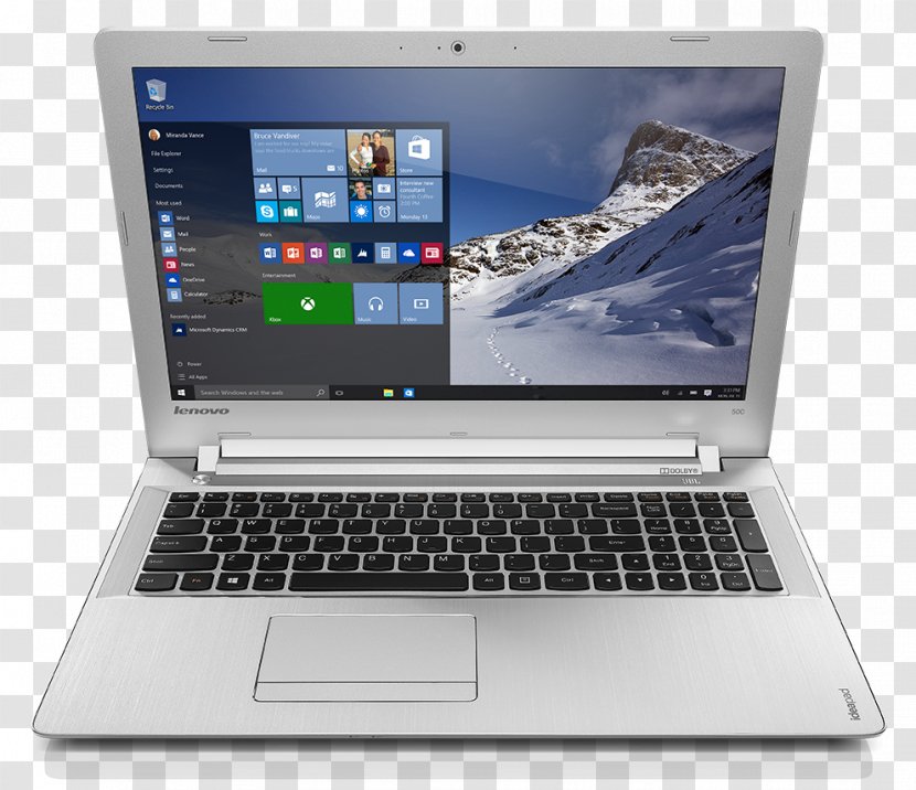 Laptop Lenovo Ideapad 500 (15) Intel Core - Netbook Transparent PNG