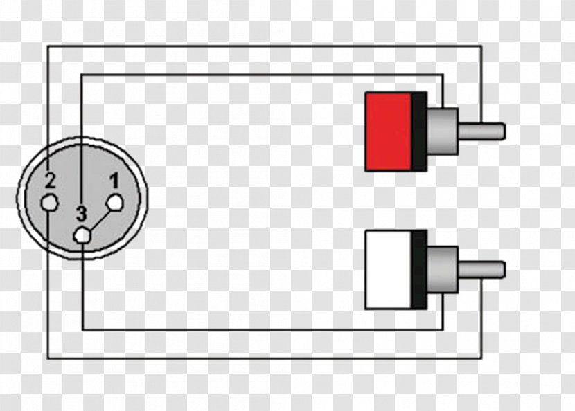 Wiring Diagram XLR Connector RCA Phone - Electrical Cable - Audio Signal Transparent PNG