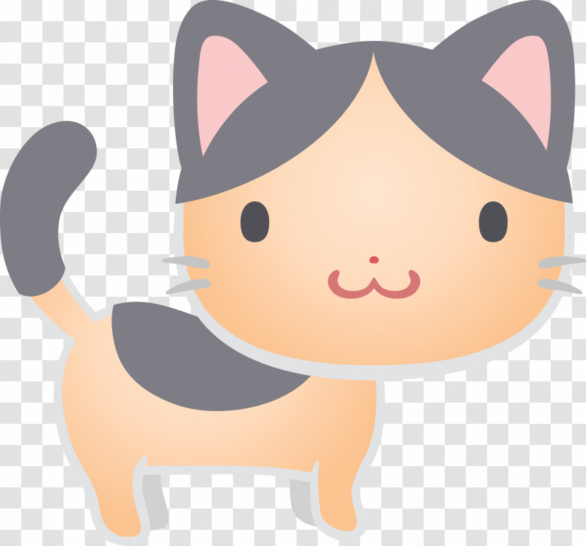 Cartoon Nose Snout Whiskers Cat Transparent PNG
