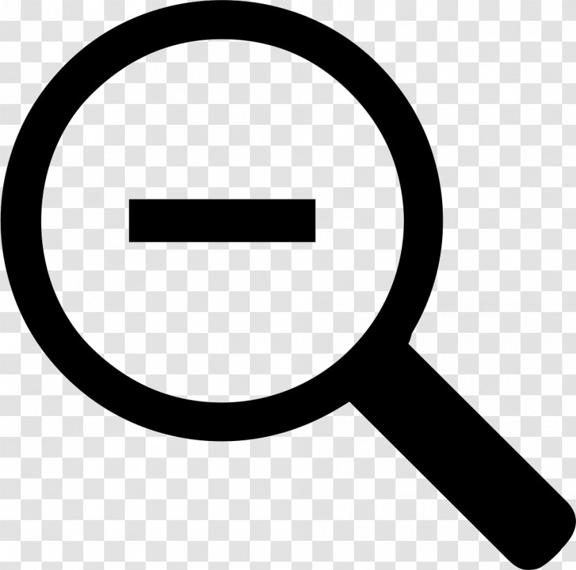 Magnifying Glass User Interface Clip Art - Black And White Transparent PNG