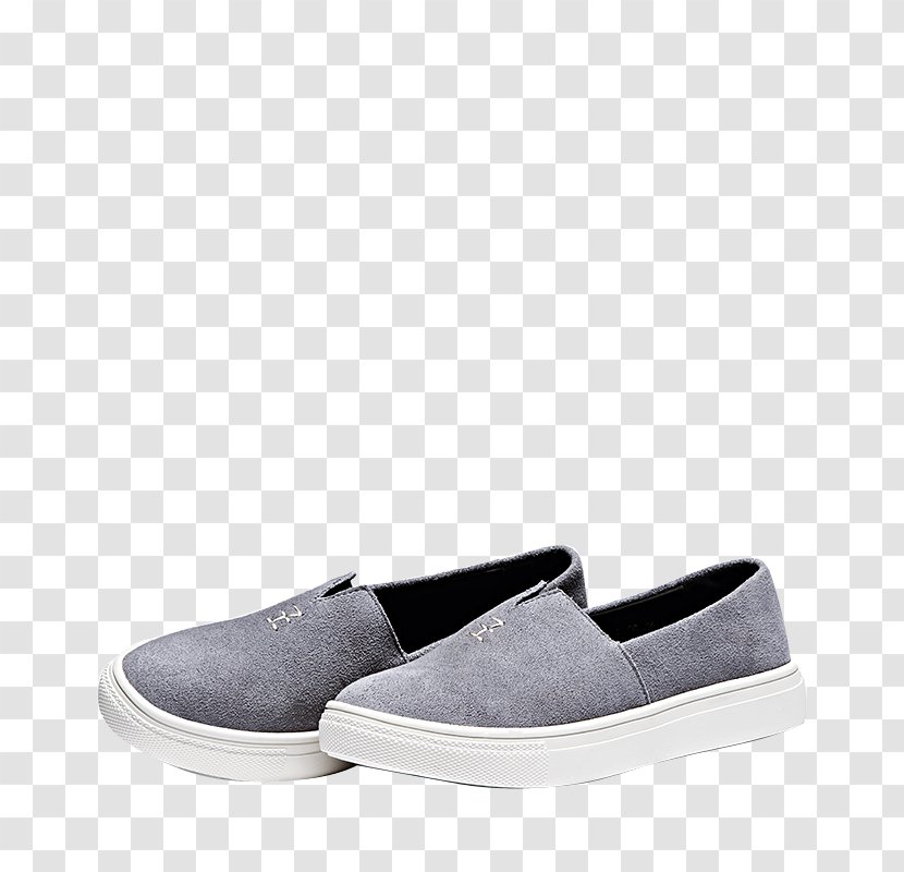 Slip-on Shoe Suede Sneakers - Walking - Grey Shoes Transparent PNG