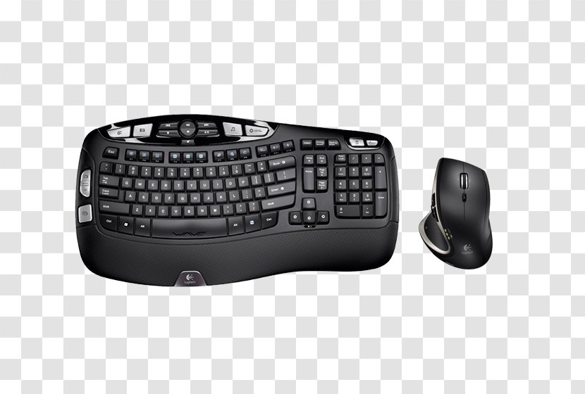 Computer Keyboard Mouse Wireless Logitech Ergonomic - Numeric Keypad Transparent PNG