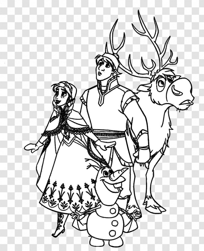 Elsa Anna Olaf Kristoff Hans - Monochrome Photography Transparent PNG