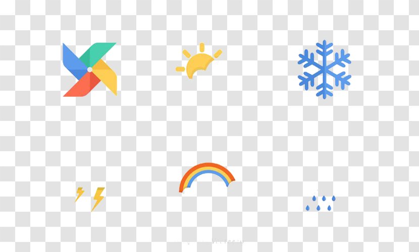 Weather Forecasting Download Icon - Triangle - Windmills Snowflake Sun Rainbow Transparent PNG