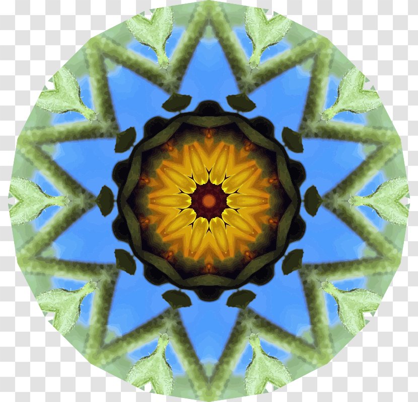 Kaleidoscope Symmetry Flower Organism - Sun Transparent PNG