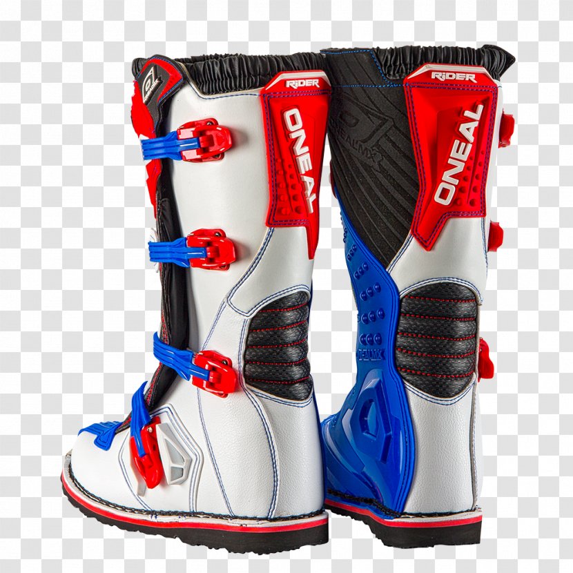 ONeal Rider S17 Boots Male Blue White Motorcycle Helmets - Motocross Race Promotion Transparent PNG