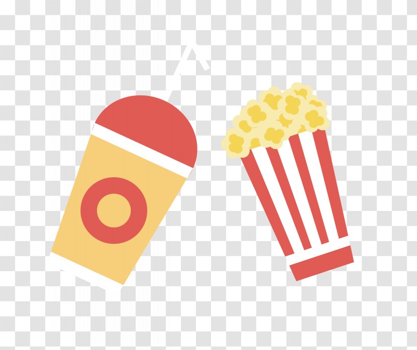 Popcorn Film Cinema - Trailer - Drinks And Vector Material Transparent PNG