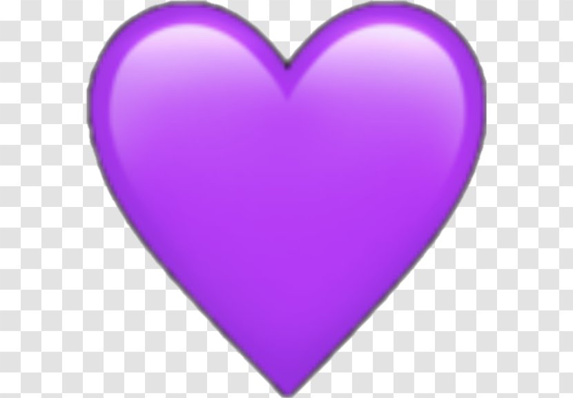 Emoji Heart Clip Art Sticker - Purple Transparent PNG
