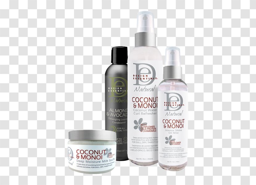 Lotion Monoi Oil Milk Design Essentials Coconut & Curl Defining Gelee Intense Shine Mist - Skin Care Transparent PNG