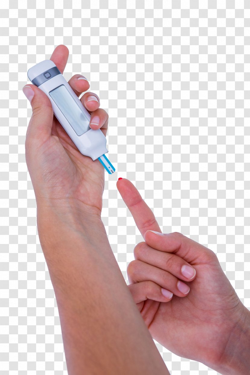 Blood Sugar Disease Hyperglycemia Glucose Test - Monitoring - Punctured Finger Transparent PNG