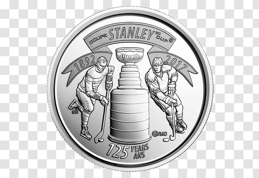 2017 Stanley Cup Playoffs National Hockey League Coin Quarter - Black And White Transparent PNG