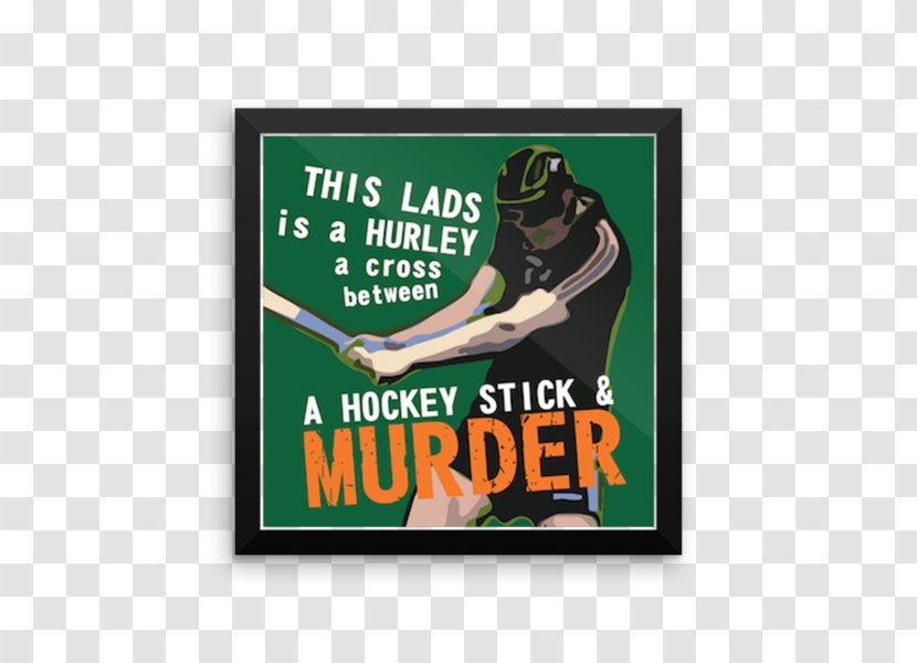 Hurling Hurley Murder Ice Hockey Advertising - Cartoon - Stamp Mockup Transparent PNG