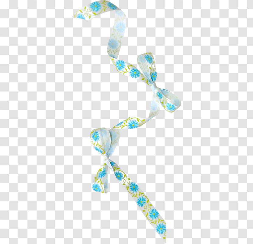 Ribbon Hair Tie Turquoise Transparent PNG