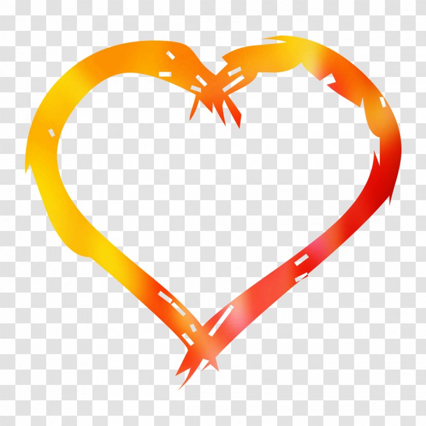 Heart Clip Art Line M-095 Orange S.A. - Sa Transparent PNG