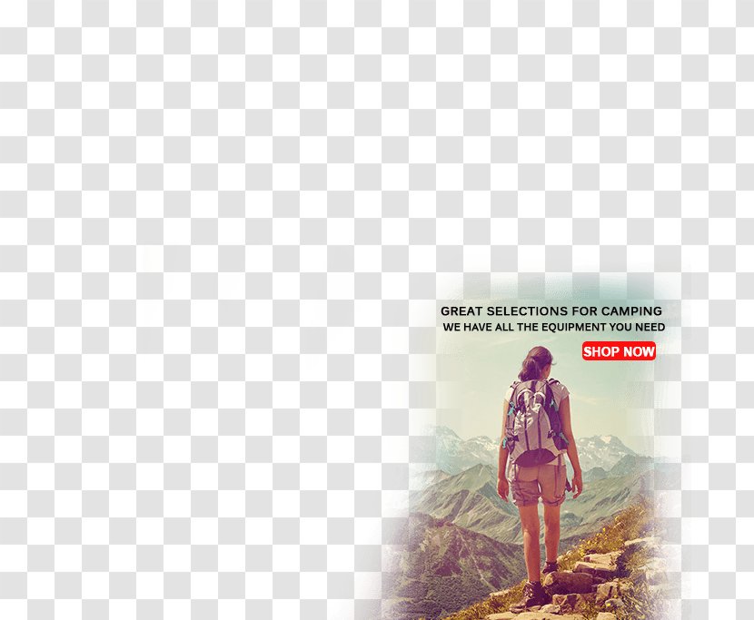 Hiking And Camping Outdoor Recreation Backpacking - Banner Transparent PNG