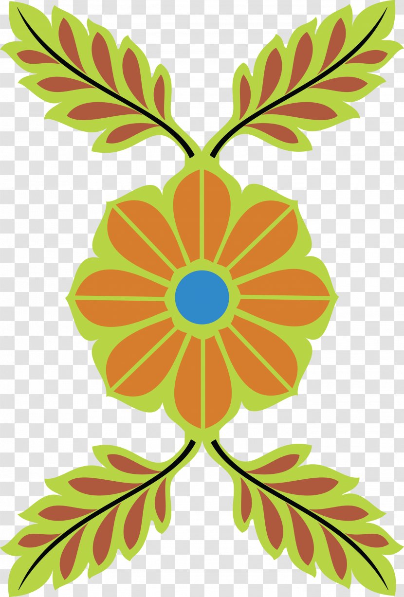 Floral Design Leaf Rotational Symmetry Pattern - Axial - India Transparent PNG