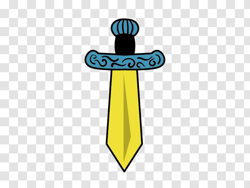 Cartoon Clip Art - Symbol - Golden Sword Transparent PNG