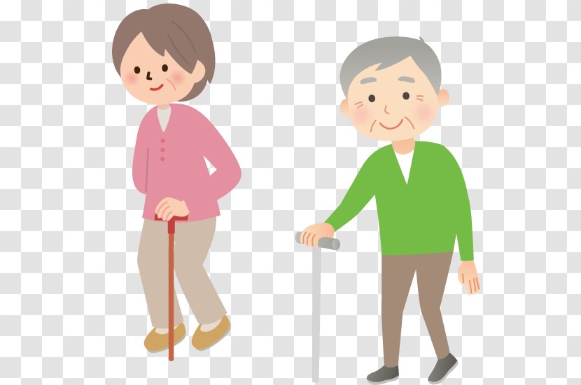 Old Age Walking Stick Dementia Crutch - Shoulder - Body Message Transparent PNG