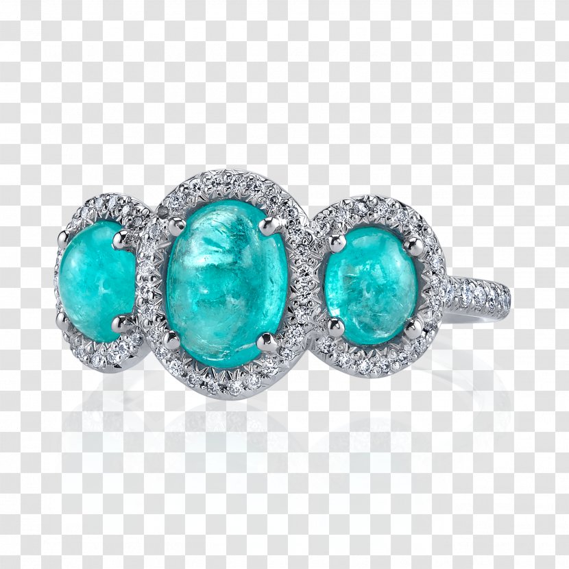 Turquoise Jewellery Ring Emerald Gemstone - Platinum Transparent PNG