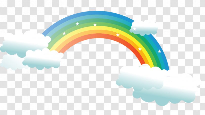 Rainbow Cloud - Text Transparent PNG