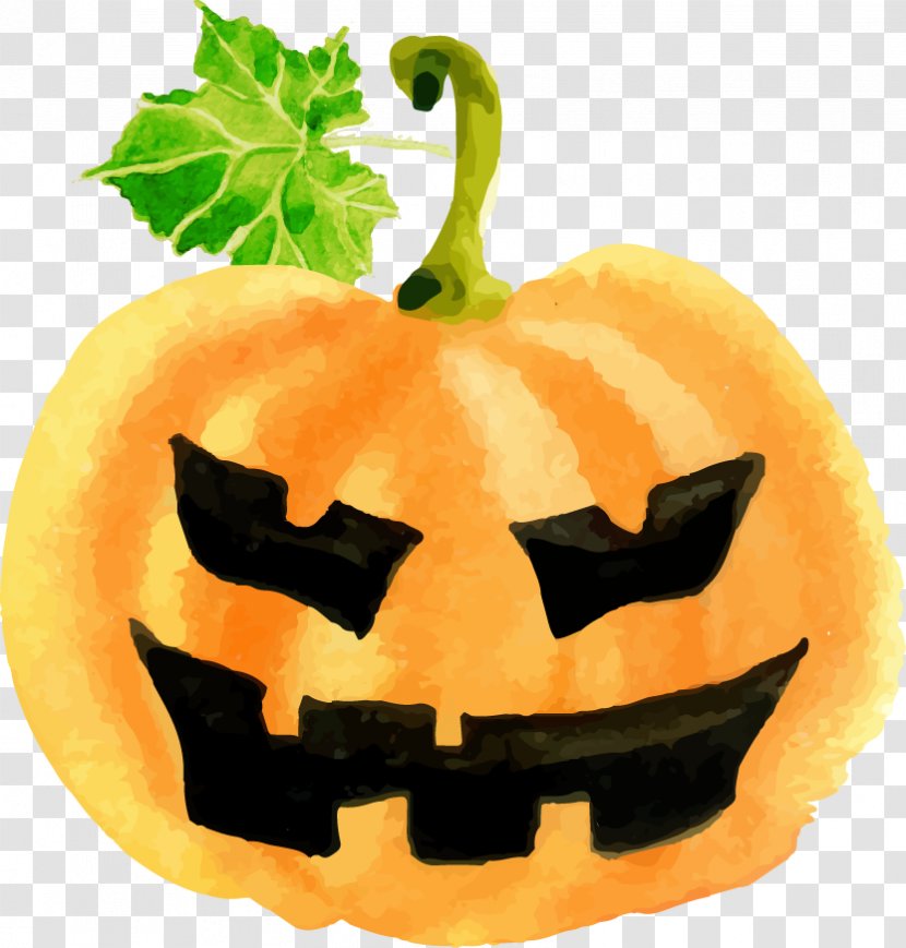 Cucurbita Maxima Pumpkins - Gourd - Line Match 3 Halloween Watercolor PaintingHalloween Pumpkin Transparent PNG