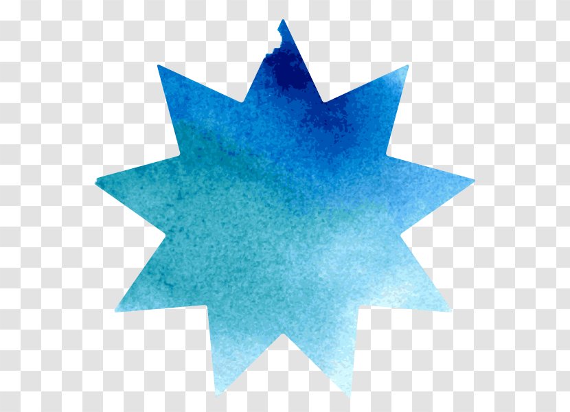 Turquoise Cobalt Blue Teal Leaf - Star Cloud Transparent PNG