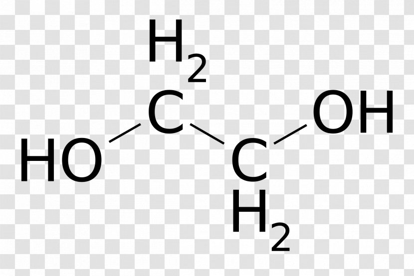 Ethylene Glycol Structural Formula Molecule Oxide - Diagram - Chemistry Transparent PNG