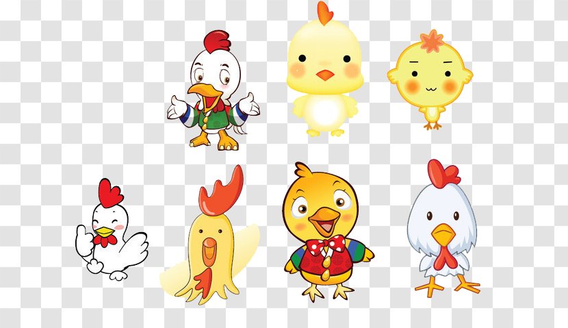 Chicken Cartoon Illustration - Yellow - Sell ​​Meng Chick Group Transparent PNG