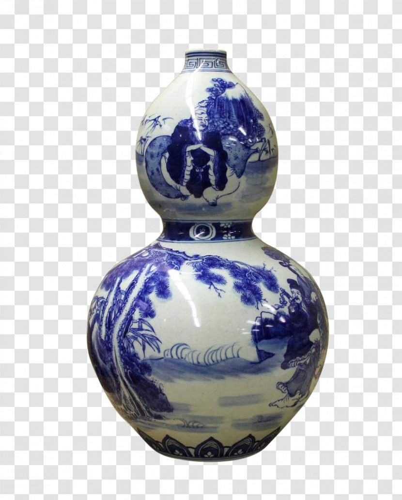 Ceramic Porcelain Vase Cobalt Blue And White Pottery - Bowl Transparent PNG