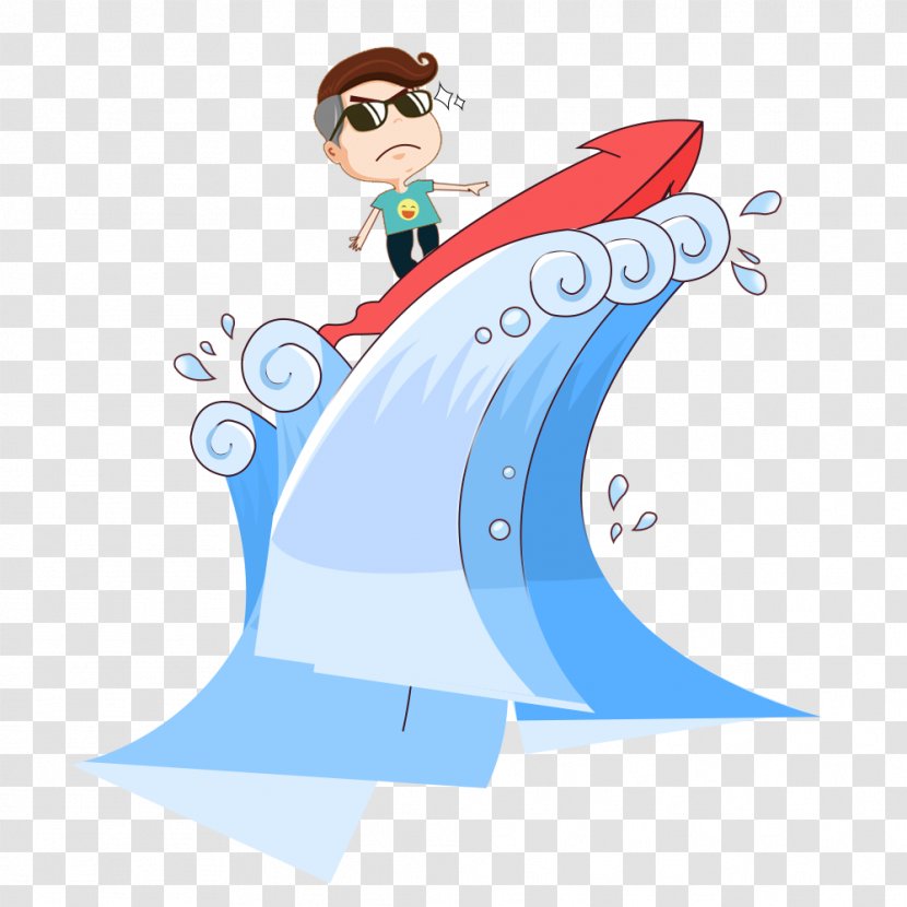 Surfing Flat Design Illustration - Drawing - Characters Transparent PNG