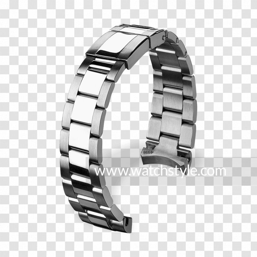 Silver Watch Strap Product Design - Clothing Accessories - Shiny Metal Transparent PNG