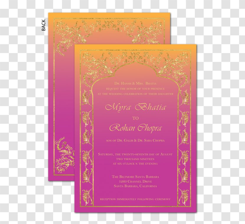 Wedding Invitation Paper Greeting & Note Cards Convite - Arabian Night Transparent PNG